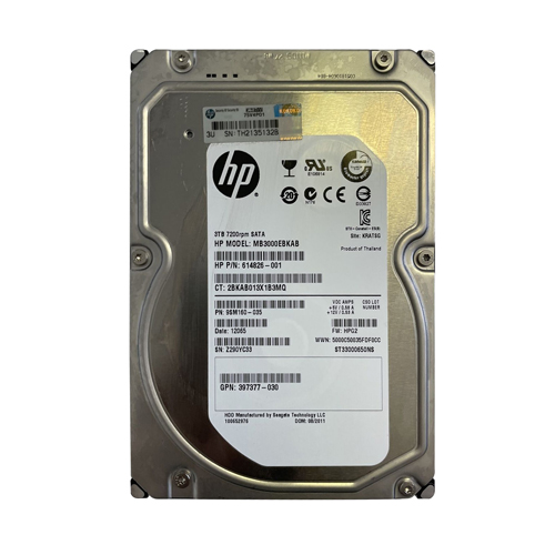 HP MB3000EBKAB | 3TB 7200RPM SATA 3Gb/s Hot-Pluggable 3.5-Inch Midline Hard Drive for ProLiant Servers Refurbished - Hewlett-Packard (ou HP en abrégé) refurbished available on Gotodirect