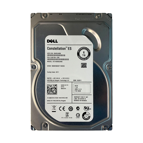 Dell 08CGTN | 1TB 7200RPM SATA 3Gb/s Hot-Pluggable 32MB Cache 3.5-Inch Hard Drive for PowerEdge Server & PowerVault Storage Array Refurbished - Dell refurbished available on Gotodirect
