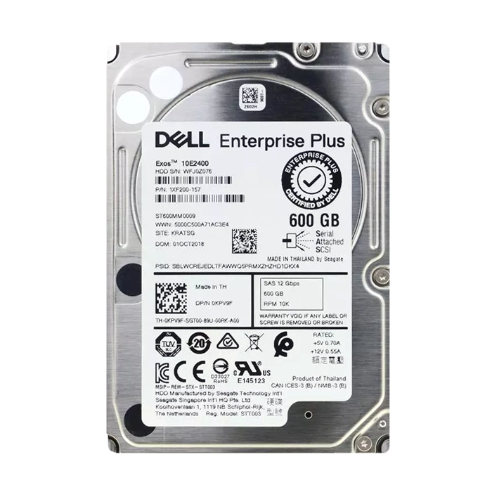 Dell 0KPV9F | 600GB 10000RPM SAS 12Gb/s Hot-Pluggable 2.5-Inch Hard Drive for Compellent Storage Array Refurbished - Dell refurbished available on Gotodirect