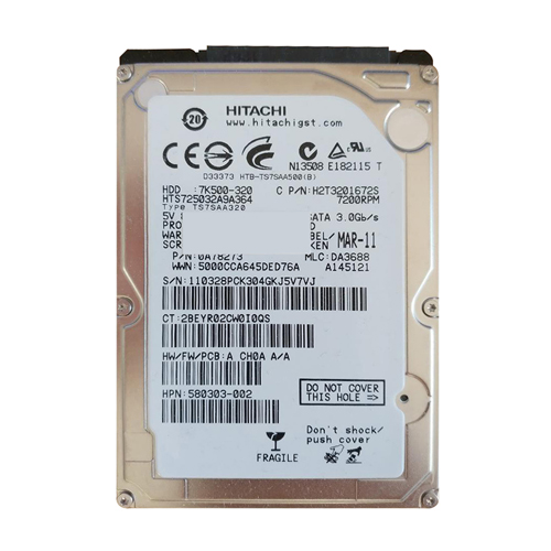 HP 580303-002 | 320GB 7200RPM SATA 3Gb/s 2.5-inch Hard Drive Refurbished - Hewlett-Packard (ou HP en abrégé) refurbished available on Gotodirect