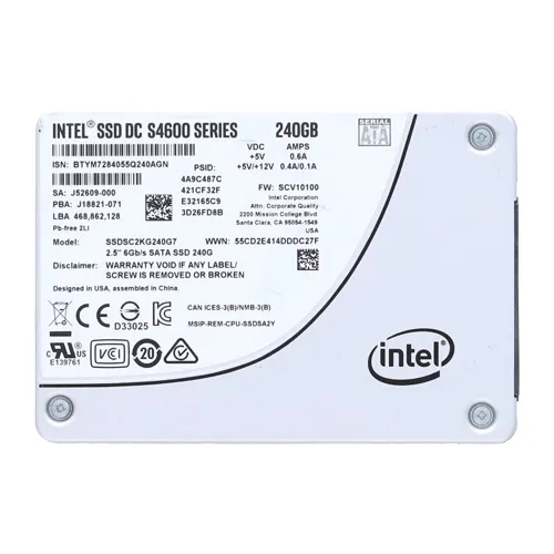 Intel SSDSC2KG240G701 | DC S4600 240GB Triple-Level Cell SATA 6Gb/s 2.5-Inch Solid State Drive Refurbished - Intel refurbished available on Gotodirect