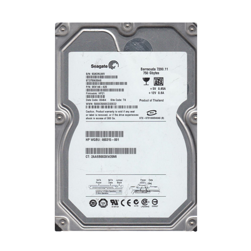 HP 460315-001 | 750GB 7200RPM SATA 3Gb/s NCQ 16MB Cache Hot-Pluggable 3.5-inch Midline Hard Drive Refurbished - Hewlett-Packard (ou HP en abrégé) refurbished available on Gotodirect