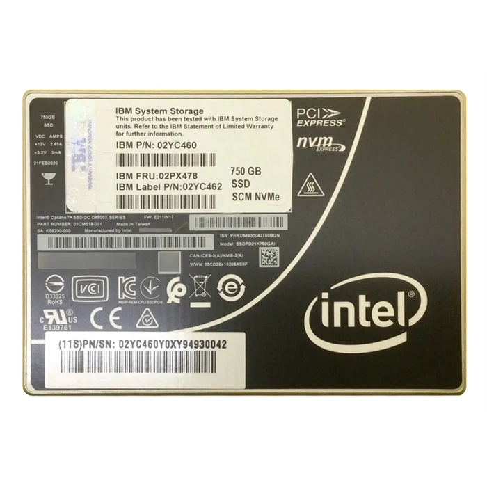 Buy IBM 02YC460 | 750GB PCI Express NVMe 2.5-inch Solid State Drive Refurbished - $425.00 IBM 02YC460 | 750GB PCI Express NVMe 2.5-inch Solid State Drive Refurbished - refurbished available on Gotodirect