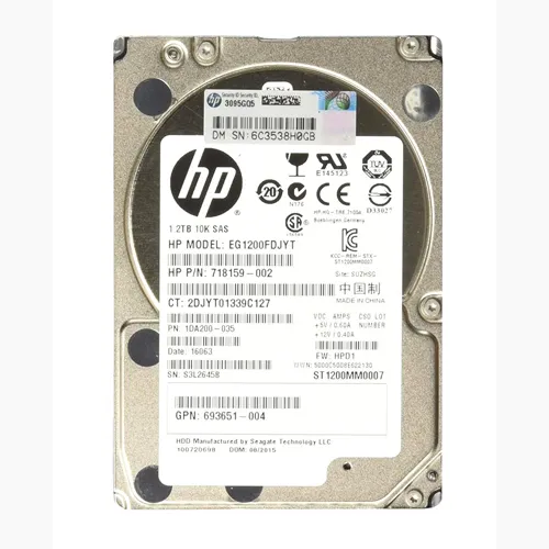 HP EG1200FDJYT | 1.2TB 10000RPM SAS 6Gb/s Hot-Pluggable Dual Port SFF 2.5-inch Enterprise Hard Drive for ProLiant Server Refurbished - Hewlett-Packard (ou HP en abrégé) refurbished available on Gotodirect