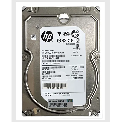 HP 719770-003 | 3TB 7200RPM Midline SAS 6Gb/s Hot Pluggable 3.5-Inch Hard Drive for MSA P2000 Series Refurbished - Hewlett-Packard (ou HP en abrégé) refurbished available on Gotodirect