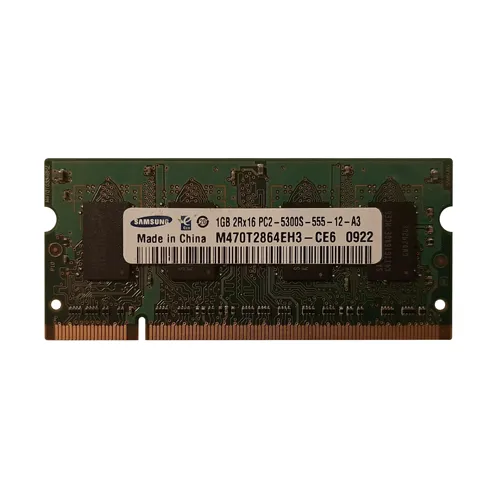 Samsung M470T2864EH3-CE6 | 1GB DDR2-667MHz PC2-5300 Non-ECC Unbuffered SODIMM CL5 2Rx16 1.8V 200-Pin Memory Module Refurbished - Samsung refurbished available on Gotodirect