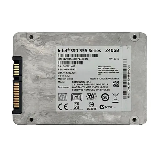 Intel SSDSC2CT240A4K5 | 335 240GB Multi-Level Cell SATA 6Gb/s 2.5-Inch Solid State Drive Refurbished - Intel refurbished available on Gotodirect