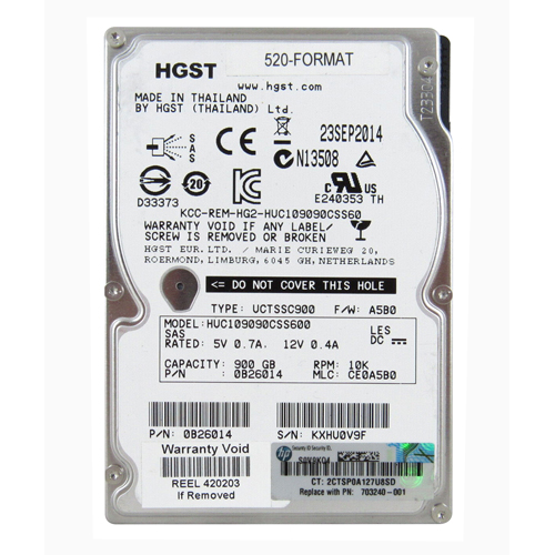 HP 703240-001 | 900GB 10000RPM SAS 6Gb/s 64MB Cache Hot-Pluggable (512e) SFF 2.5-inch Hard Drive Refurbished - Hewlett-Packard (ou HP en abrégé) refurbished available on Gotodirect
