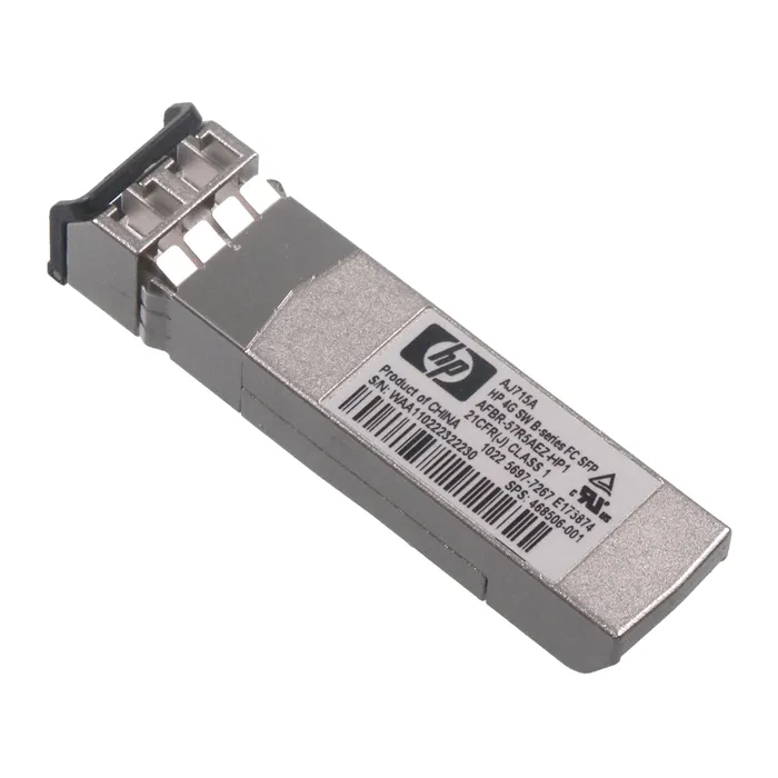 Buy HP AJ715A | B-Series 4Gb/s 4GBase-SW Multi-Mode Fibre 850nm 150m Fibre Channel Duplex LC Connector SFP Transceiver Module Refurbished - $161.53 HP AJ715A | B-Series 4Gb/s 4GBase-SW Multi-Mode Fibre 850nm 150m Fibre Channel Duplex LC Connector SFP Transceiver Module Refurbished - Hewlett-Packard (ou HP en abrégé) refurbished available on Gotodirect