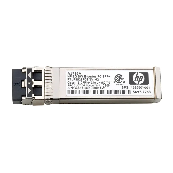 HP AJ716-63001 | B-Series 8Gb/s 8GBase-SR Multi-Mode Fibre 850nm 300m Fibre Channel Duplex LC Connector SFP+ Transceiver Module Refurbished - Hewlett-Packard (ou HP en abrégé) refurbished available on Gotodirect