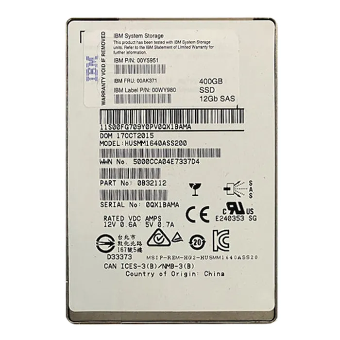 IBM 00WY980 | 400GB SAS 12Gb/s 2.5-Inch Solid State Drive Refurbished -  refurbished available on Gotodirect