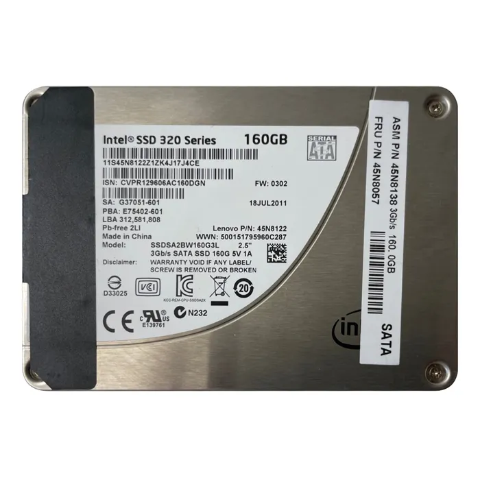Lenovo 45N8057 | 160GB Multi-Level Cell SATA 3Gb/s 2.5-Inch Solid State Drive Refurbished - Lenovo refurbished available on Gotodirect
