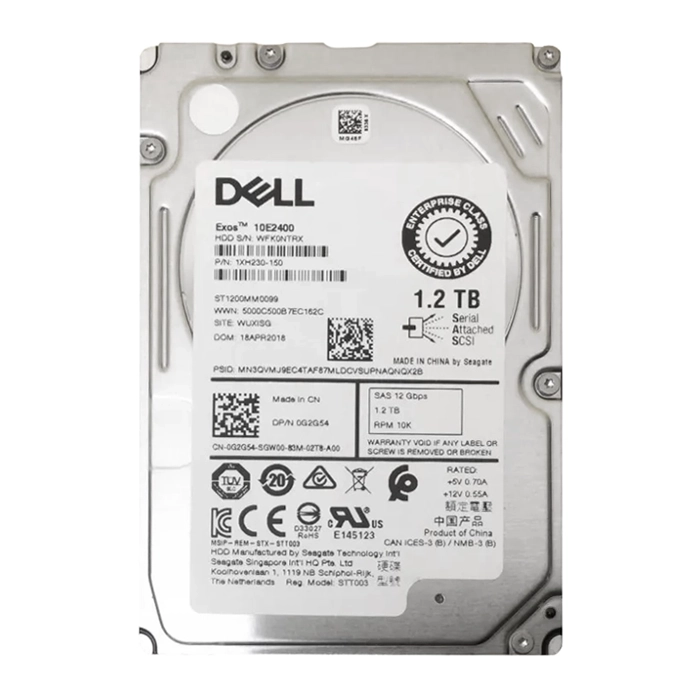 Dell 0G2G54 | 1.2TB 2.5-inch 12GB/s SAS 10000RPM 128MB Cache (512n) Hot-Pluggable Server Hard Drive for PowerEdge G14 - G16 Servers and Storage Arrays Refurbished - Dell refurbished available on Gotodirect