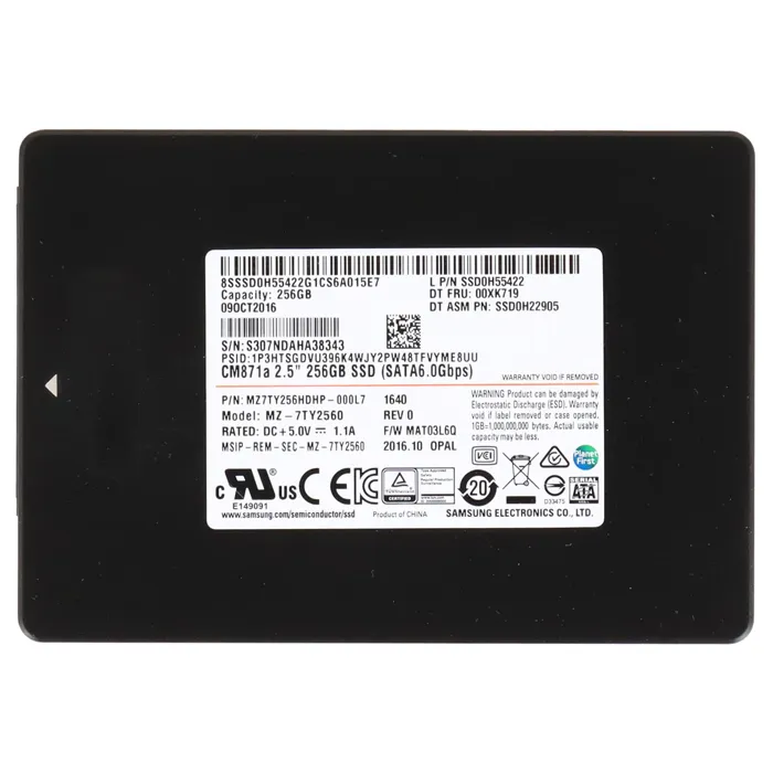 Samsung MZ7TY256HDHP-000L7 | CM871a Series 256GB Triple-Level-Cell SATA 6Gb/s 7mm 2.5-Inch Solid State Refurbished - Samsung refurbished available on Gotodirect