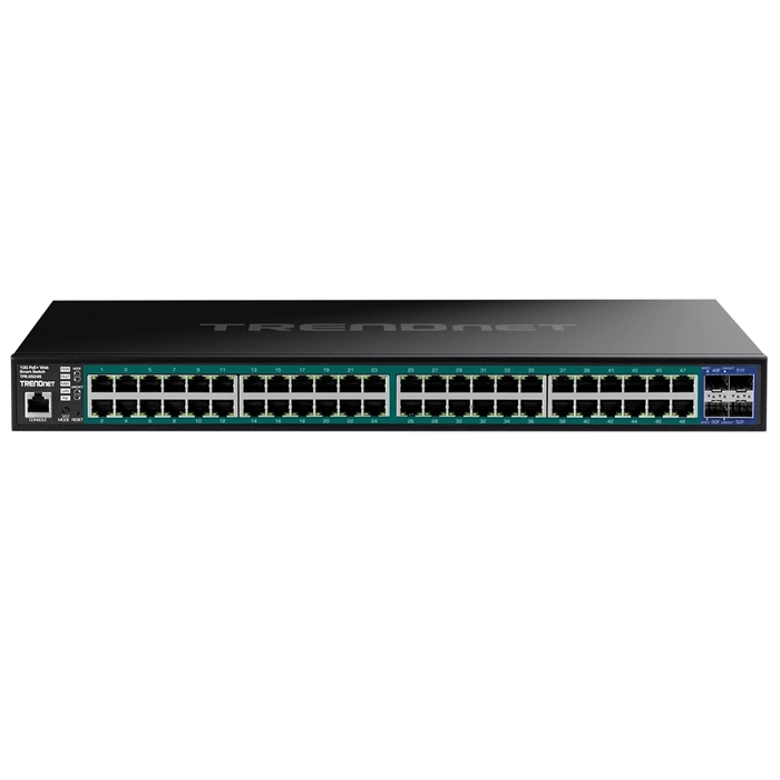 TRENDnet TPE-3524S | 48-Ports 10/100/1000Base-T RJ-45 GbE PoE+ 4-Ports 10GBase-X SFP+ Web Smart Rack-mountable Gigabit Ethernet Network Switch Refurbished -  refurbished available on Gotodirect