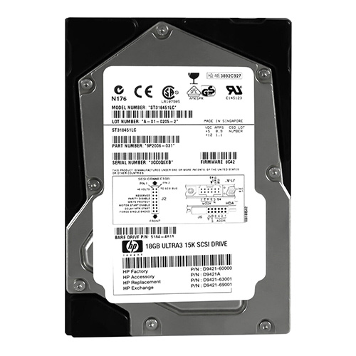 HP D9421A | 18.2GB 15000RPM Ultra160 SCSI Hot Swappable LVD 80-Pin 3.5-Inch Hard Drive Refurbished - Hewlett-Packard (ou HP en abrégé) refurbished available on Gotodirect