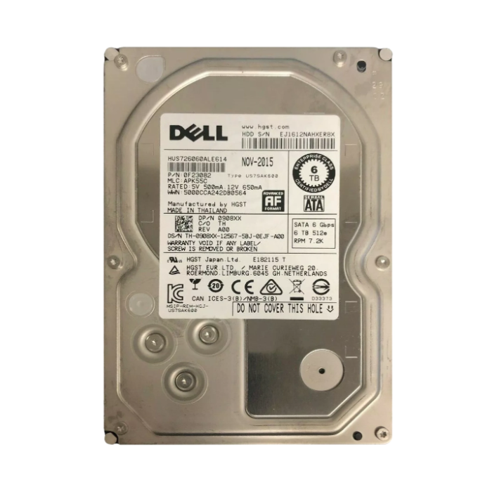 HGST HUS726060ALE614 | Ultrastar 7K6000 Series 6TB 7200RPM SATA 6Gb/s 128MB Cache 512e (Secure Erase) 3.5-inch Hard Drive Refurbished - HGST (a subsidiary of Western Digital) refurbished available on Gotodirect