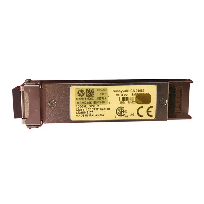 HP JG232-61001 | ProCurve X180 10Gb/s 10GBase-DWDM Single-Mode Fibre 1559.79nm 80km LC Connector XFP Transceiver Module Refurbished - Hewlett-Packard (ou HP en abrégé) refurbished available on Gotodirect