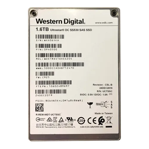 Buy Western Digital WUSTR6416ASS204 | Ultrastar DC SS530 Series 1.6TB Triple-Level-Cell SAS 12Gb/s 2.5-Inch Solid State Drive Refurbished - $354.50 Western Digital WUSTR6416ASS204 | Ultrastar DC SS530 Series 1.6TB Triple-Level-Cell SAS 12Gb/s 2.5-Inch Solid State Drive Refurbished - Western Digital refurbished available on Gotodirect