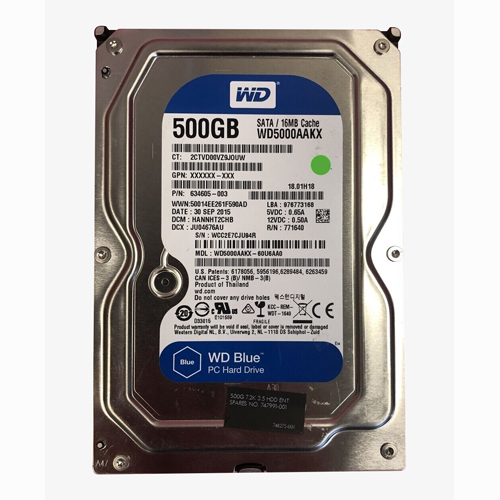HP 747991-001 | 500GB 7200RPM SATA 6Gb/s 32MB Cache LFF 3.5-inch Hard Drive for ProDesk 400/405/490 Gen1 Refurbished - Hewlett-Packard (ou HP en abrégé) refurbished available on Gotodirect