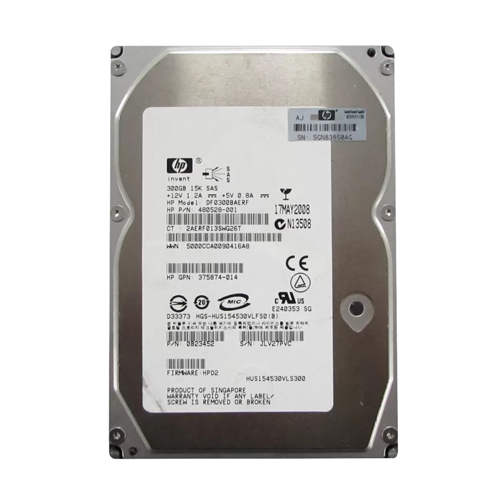 HP DF0300BAERF | 300GB 15000RPM SAS 3Gb/s LFF Hot-Pluggable Single Port 3.5-inch Hard Drive for Gen1 to Gen7 ProLiant Server Refurbished - Hewlett-Packard (ou HP en abrégé) refurbished available on Gotodirect