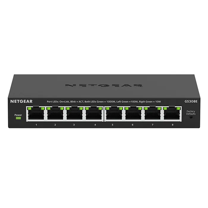 Netgear GS308E-400NAS | GS308E 8-Ports Gigabit Managed Switch Refurbished - Netgear refurbished available on Gotodirect