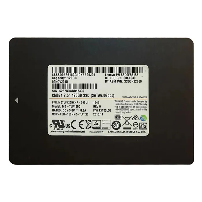 Samsung MZ7LF120HCHP-000L1 | CM871 Series 120GB Triple-Level-Cell SATA 6Gb/s 7mm 2.5-Inch Solid State Drive Refurbished - Samsung refurbished available on Gotodirect