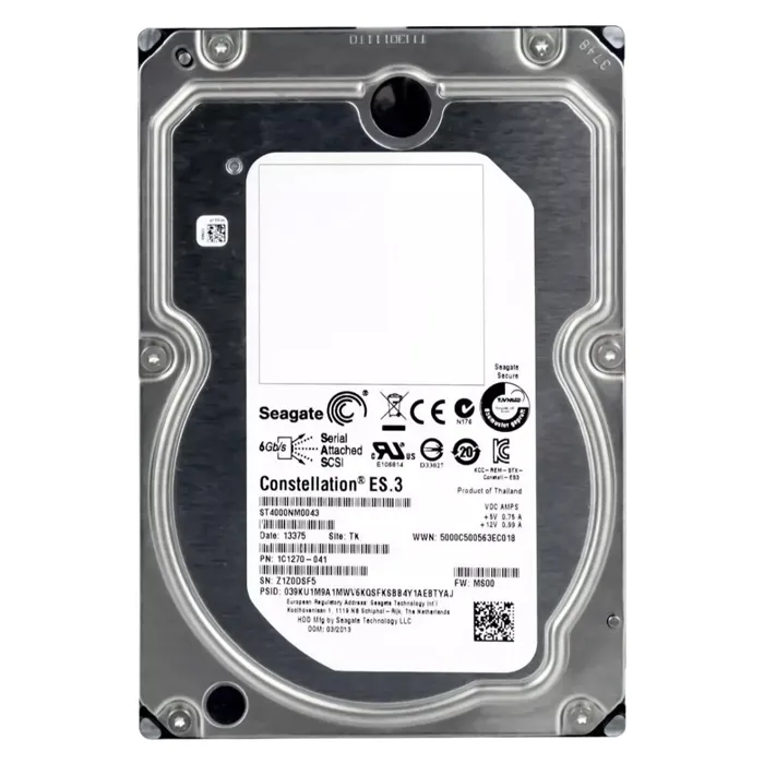 Seagate ST4000NM0043 | Constellation ES.3 Series 4TB 7200RPM SAS 6Gb/s 128MB Cache (SED) 3.5-Inch Hard Drive Refurbished - Seagate refurbished available on Gotodirect