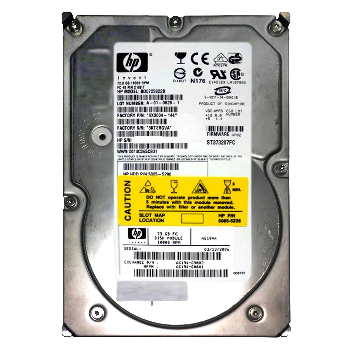 HP A6194-69002 | 73GB 10000RPM Fibre Channel 2Gb/s Dual Port Hot Swap 3.5-Inch Internal Hard Drive for StorageWorks 7110 and 7410 Virtual Arrays Refurbished - Hewlett-Packard (ou HP en abrégé) refurbished available on Gotodirect