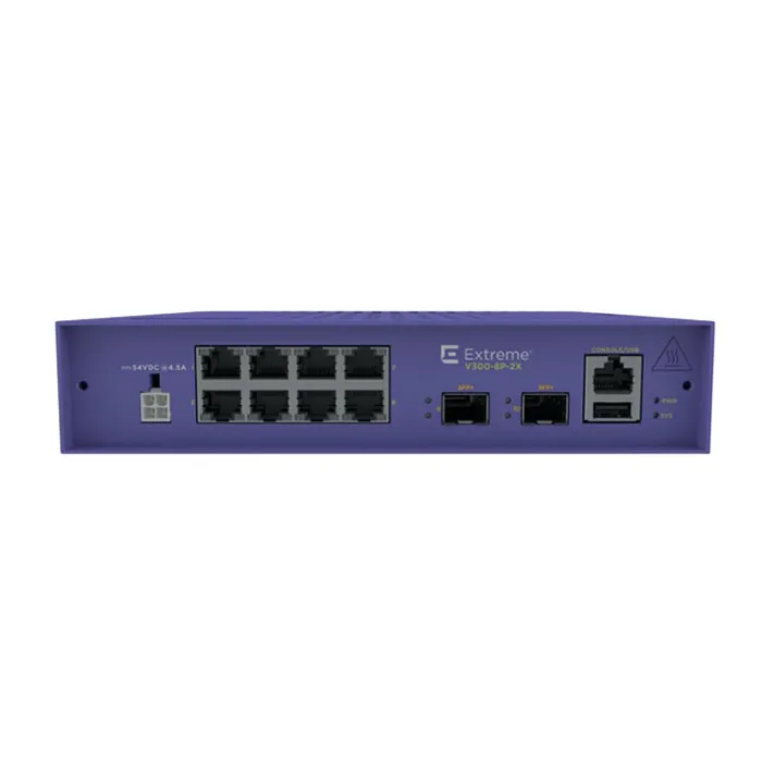 Extreme Networks V300-8P-2X | 8 x 10/100/1000BASE-T 8-port PoE+ Edge Switch Refurbished -  refurbished available on Gotodirect