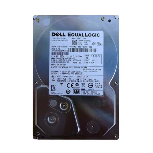 Dell 047F61 | 1TB 7200RPM SATA 3Gb/s Hot-Pluggable 3.5-Inch Hard Drive for EqualLogic Storage Array Refurbished - Dell refurbished available on Gotodirect