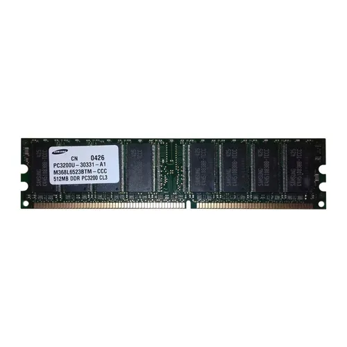 Samsung M368L6523BTM-CCC | 512MB DDR-400MHz PC3200 Non-ECC Unbuffered UDIMM CL3 1Rx8 2.5V 184-Pin Memory Module Refurbished - Samsung refurbished available on Gotodirect
