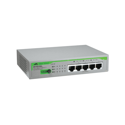 Allied Telesis AT-FS705L-40 | FS700 Series 5 x Ports 10/100Base-TX Rack-mountable Layer 2 Unmanaged Fast Ethernet Network Switch Refurbished -  refurbished available on Gotodirect