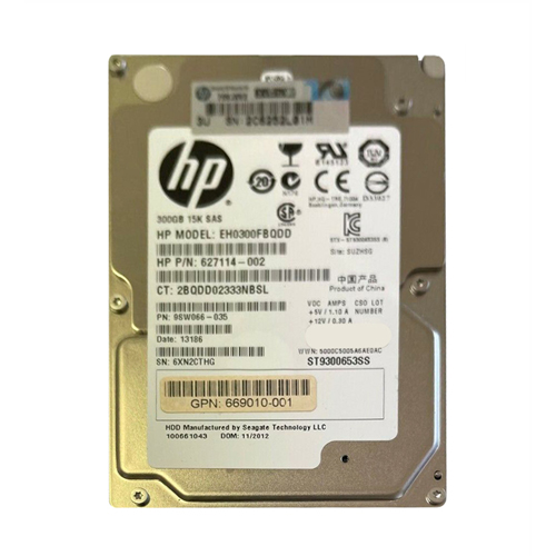HP 669010-001 | 300GB 15000RPM SAS 6Gb/s 2.5-inch Hard Drive for P6300 / P6500 Refurbished - Hewlett-Packard (ou HP en abrégé) refurbished available on Gotodirect