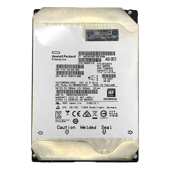 Buy HP 791394-001 | 6TB 7200RPM SAS 12Gb/s Hot-Pluggable 3.5-Inch Midline Hard Drive for G10 ProLiant Servers Refurbished - $290.00 HP 791394-001 | 6TB 7200RPM SAS 12Gb/s Hot-Pluggable 3.5-Inch Midline Hard Drive for G10 ProLiant Servers Refurbished - Hewlett-Packard (ou HP en abrégé) refurbished available on Gotodirect