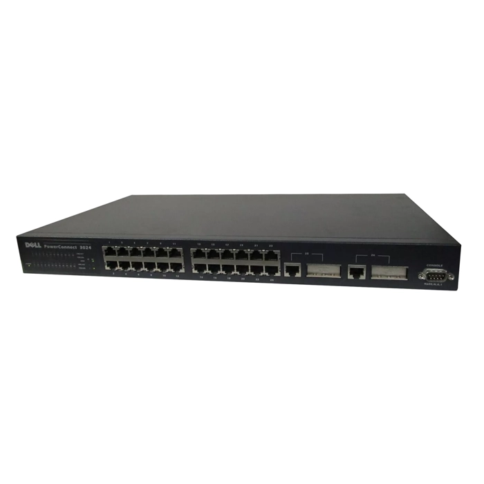 Dell 2W513 | PowerConnect 3024 24 x Ports 10/100Base-TX + 2 x Ports 10/100Base-T Layer 3 Managed 1U Rack-Mountable Fast Ethernet Network Switch Refurbished - Dell refurbished available on Gotodirect