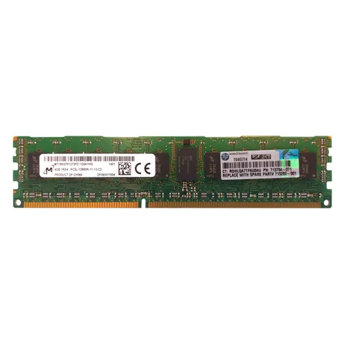 HP 715282-001 | 4GB DDR3-1600MHz PC3-12800 ECC Registered RDIMM CL11 2Rx4 1.35V 240-Pin Memory Module Refurbished - Hewlett-Packard (ou HP en abrégé) refurbished available on Gotodirect