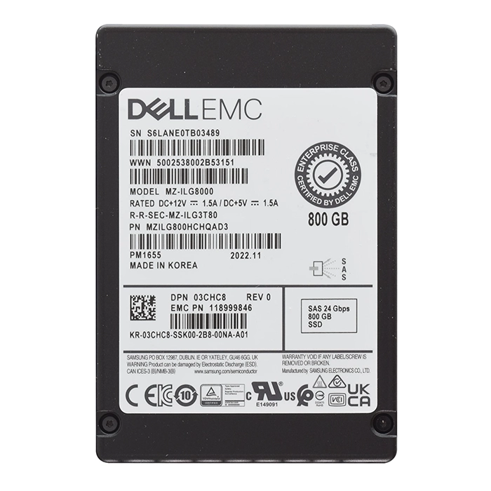 Samsung MZ-ILG8000 | PM1655 800GB SAS 24Gb/s 2.5-inch Enterprise Solid State Drive Refurbished - Samsung refurbished available on Gotodirect