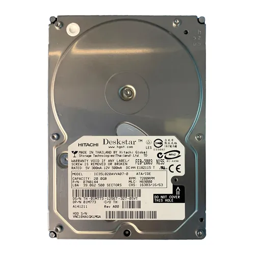 Dell 1M773 | 20GB 7200RPM ATA-100 2MB Cache 3.5-Inch Hard Drive Refurbished - Dell refurbished available on Gotodirect