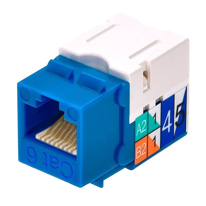 Monoprice 5379 | Cat6 Punch Down Keystone Jack for 22-24AWG Solid Wire Blue Refurbished -  refurbished available on Gotodirect