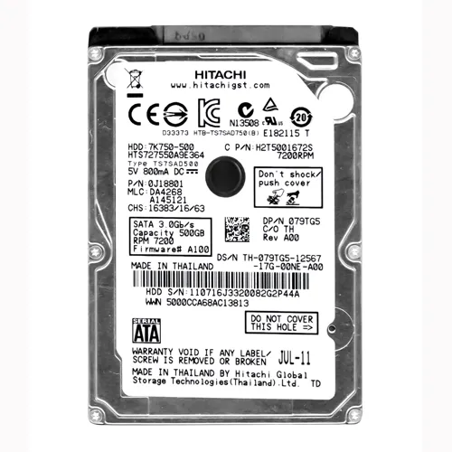 Dell 079TG5 | 500GB 7200RPM SATA 3Gb/s 16MB Cache 2.5-Inch Hard Drive Refurbished - Dell refurbished available on Gotodirect