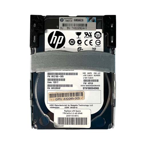 HP 632085-003 | 1TB 7200RPM SATA 6Gb/s SFF 2.5-inch Midline Hard Drive Refurbished - Hewlett-Packard (ou HP en abrégé) refurbished available on Gotodirect