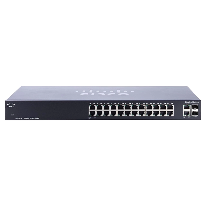 Buy Cisco SF102-24-NA-RF | Small Business 100 Series SF102-24 24 x 10/100Base-TX RJ-45 Ports and 2 x 1GbE RJ-45/SFP Combo Uplink Ports Layer 2 Unmanaged Fast Ethernet Network Switch Refurbished - $247.50 Cisco SF102-24-NA-RF | Small Business 100 Series SF102-24 24 x 10/100Base-TX RJ-45 Ports and 2 x 1GbE RJ-45/SFP Combo Uplink Ports Layer 2 Unmanaged Fast Ethernet Network Switch Refurbished - Cisco Systems Inc. refurbished available on Gotodirect