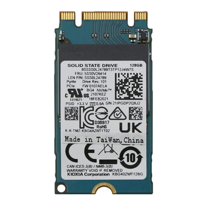 Lenovo 5SS0V26414 | 128GB PCI Express NVMe M.2 2242 Solid State Drive Refurbished - Lenovo refurbished available on Gotodirect