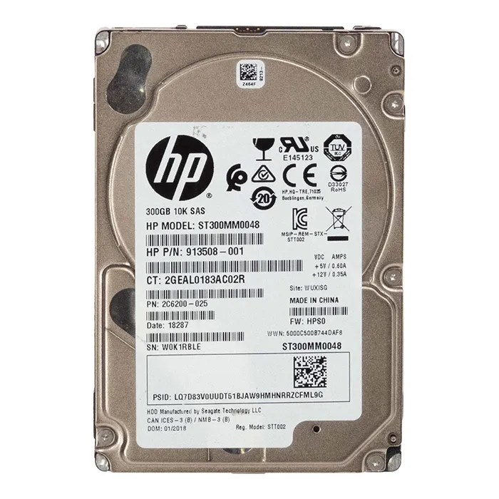 HP 913508-001 | 300GB 10000RPM SAS SFF Hard Drive for WS 512N Refurbished - Hewlett-Packard (ou HP en abrégé) refurbished available on Gotodirect