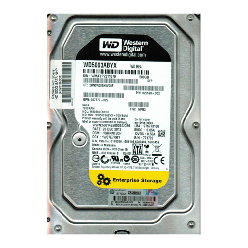 HP MB0500EBNCR | 500GB 7200RPM SATA 3Gb/s NCQ Hot-Pluggable 3.5-inch Hard Drive for Gen1 to Gen7 ProLiant Server Refurbished - Hewlett-Packard (ou HP en abrégé) refurbished available on Gotodirect