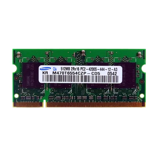 Samsung M470T6554CZP-CD5 | 512MB DDR2-533MHz PC2-4200 Non-ECC Unbuffered SODIMM CL4 2Rx16 1.8V 200-Pin Memory Module Refurbished - Samsung refurbished available on Gotodirect