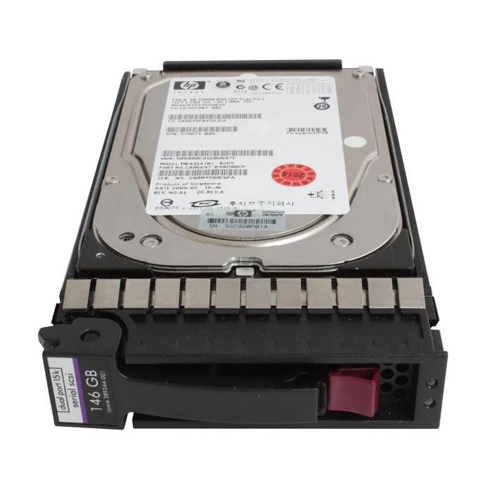 HP 389344-001 | 146GB 15000RPM SAS 3Gb/s SFF Hot-Pluggable Dual Port 3.5-inch Hard Drive for Gen1 to Gen7 ProLiant Server Refurbished - Hewlett-Packard (ou HP en abrégé) refurbished available on Gotodirect