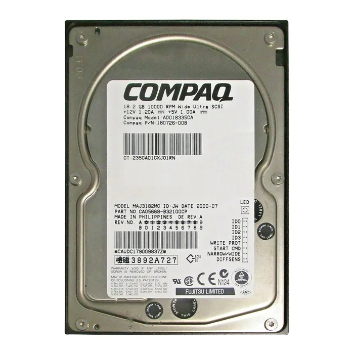 HP 180726-008 | 18.2GB 10000RPM Ultra-160 SCSI Hot-Pluggable (LVD) 80-Pin 3.5-Inch Hard Drive for ProLiant Servers Refurbished - Hewlett-Packard (ou HP en abrégé) refurbished available on Gotodirect
