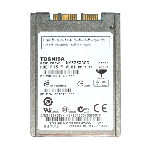 Buy HP 601795-001 | 320GB 5400RPM SATA 3Gb/s 16MB Cache 1.8-inch Hard Drive Refurbished - $401.42 HP 601795-001 | 320GB 5400RPM SATA 3Gb/s 16MB Cache 1.8-inch Hard Drive Refurbished - Hewlett-Packard (ou HP en abrégé) refurbished available on Gotodirect